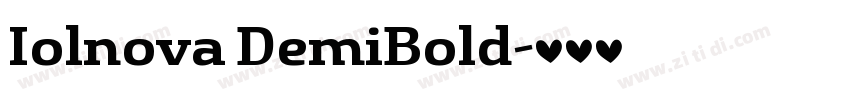 Iolnova DemiBold字体转换